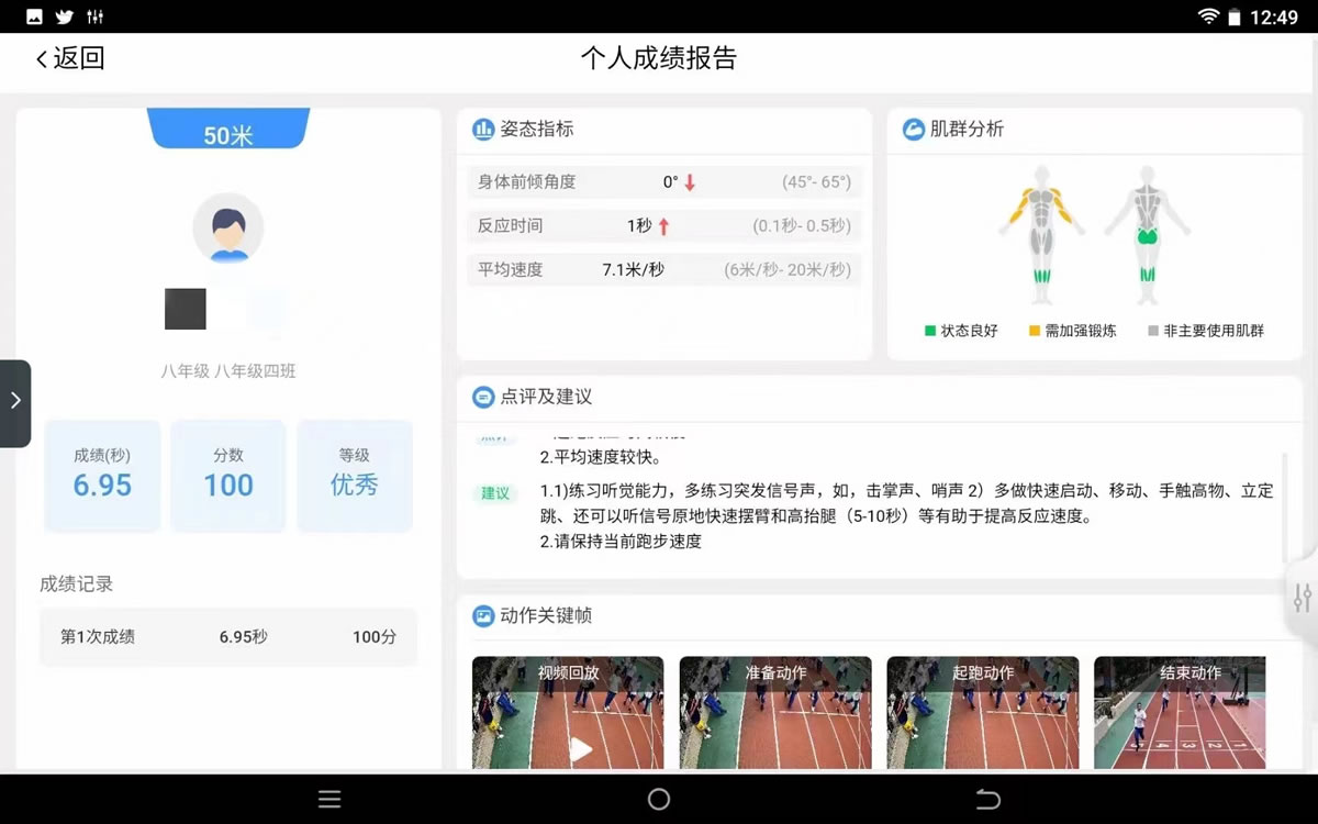 米兰体育个人成绩报告